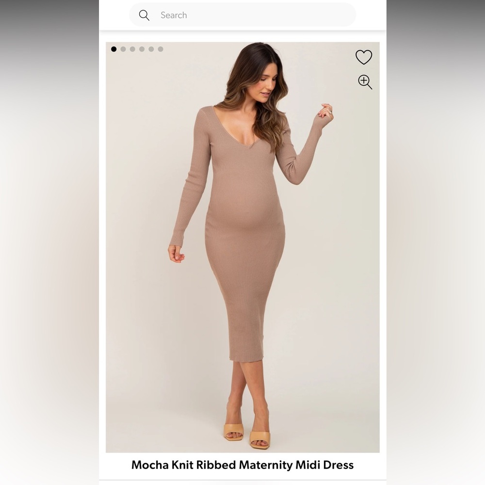 Elegant Tan Long Sleeve Dress